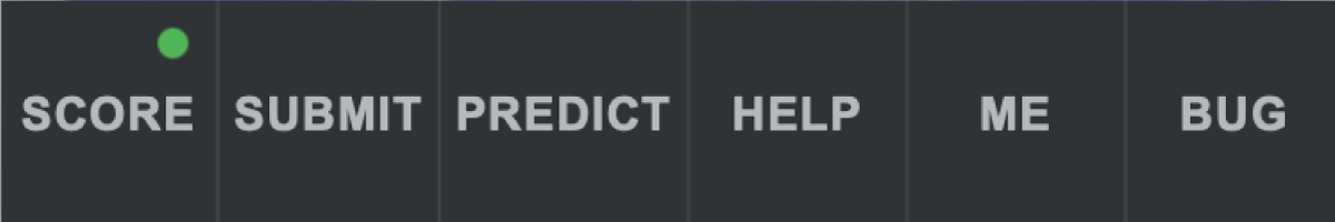 the footer buttons showing the flashing green light