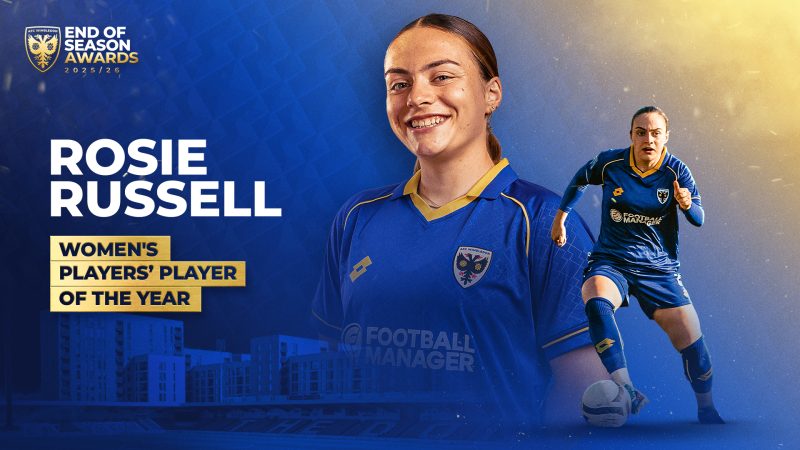 Rosie Russell named Women's Players' Player of the Year!