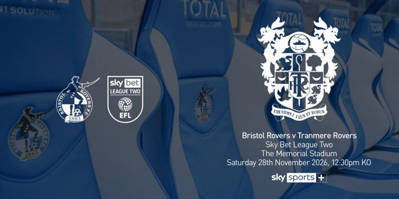 Shrewsbury and Tranmere fixture picked for Sky Sports coverage | Bristol Rovers FC