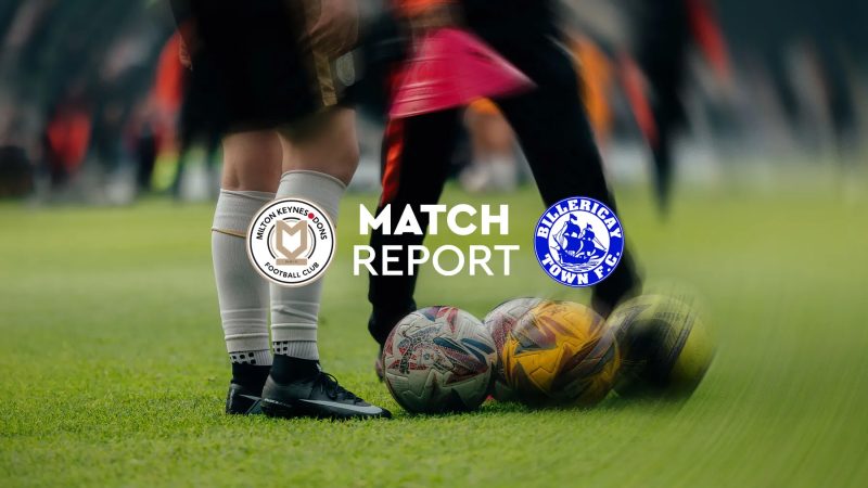 Match Report | Milton Keynes Dons Women 2-0 Billericay Town Women