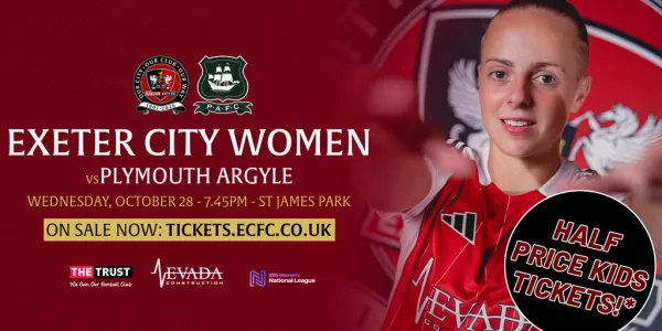 Women's Home Tickets: Plymouth Argyle (28/10/26) | Exeter City F.C.